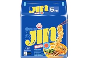 ‎OTOKI OTOKI Jin Ramen 5er Pack | Koreanische Instantnudeln mit BTS Jin Sticker | Lieblingsramen von BTS Jin | Schnell & einfach zubereitet in Minuten | Ideal als Snack oder Mahlzeit (5er Pack, Mild)