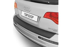 Travall Protector Compatible with Audi Q7 4L 2005-2015 TBP1015P - Vehicle-Specific Black Smooth Plastic Moulded Rear Bumper Protector
