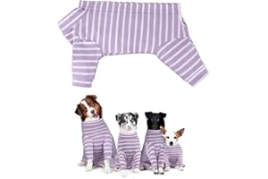 Adiwo Tuta per Cani, Tuta per Recupero Cani, Tutina Multifunzionale Anti-leccamento per Cani, Tutina Medica per Cani di Piccola Taglia e Gatti Femmine (Viola M)