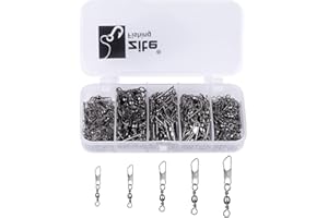 Zite Fishing Emerillon de Pêche Assortiment - Set avec 150 pièces - 5 Tailles dans la boîte à Tourbillon