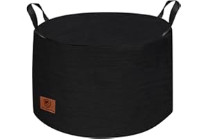 AWAHITAWA Solo Stove Yukon Cover, Fire Pit Cover, Waterproof Solo Stove Shield Accessories, Firepit Covers Round Outdoor 29x18.5 inch Carbon Black