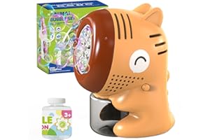 Panamalar Capibara Macchina Delle Bolle per Bambini, Automatica Macchina Bolle di Sapone 5000+ Bolla/Min con Soluzione, 20 Fori Soffiatore di Bolla Regalo per Festa All'Aperto Matrimonio-Marrone