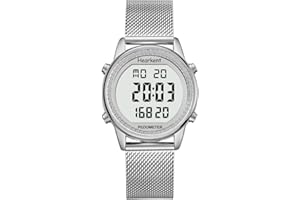 HEARKENT Reloj con podómetro para Caminar, rastreador de Pasos para Mujer con Contador de calorías, Reloj Deportivo Digital Resistente al Agua hasta 30 m, sin Necesidad de Cargar ni de Usar una aplicación