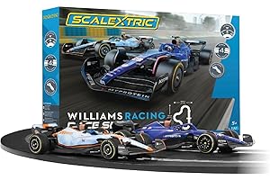 Scalextric Racing Track Sets for Kids - C1450M Williams Racing Set Speed Track - Electric Race Kit for Boys & Girls 5+, Slot Car Toys & Games - 1:32 Scale Mini Car Sets