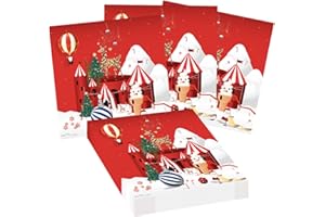 POPOYU 40pcs Christmas Nutcracker Napkins Decorations Red and White Merry Christmas Napkins,6.5 x 6.5 Inch Xmas Dinner Napkins Winter Tent Napkins for Christmas Winter New Year Party Supplies Table Decor