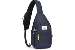 SKYSPER Mochila Cruzada Hombre Bolso Bandolera Antirrobo Bolsa de Pecho Pequeño Ligera Sling Bag para Viaje Senderismo Deporte