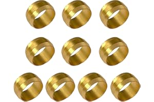 KJZEEX 15mm Copper Compression Olives Copper - Pack of 10