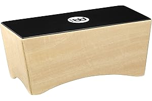 Meinl Percussion Bongo Cajon Instrument - Drum Box Salva-schiena con Suono Rullante, Basso e Bongo - Superficie di Suono Nera (BCA2NT/EBK-M)