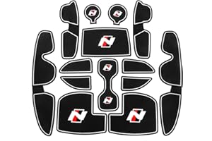 Smabee Tapis de porte antidérapant pour Hyundai I30 I30 N PD 3ème génération 2017 à présent - Accessoires intérieurs antidérapants pour rainures de porte - Dessous de verre de voiture (blanc)