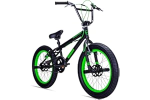 ‎BERGSTEIGER Bergsteiger Tokyo 20 Zoll BMX, Fatbike, 360° Rotor-System, Freestyle, 4 Stahl Pegs, Kettenschutz, Freilauf