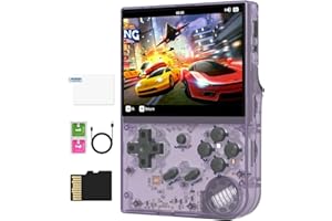 Whatsko RG35XX Consola de Videojuegos,Compatible con sistemas Linux y Garlic,Portátil de 3,5 pulgadas IPS 64GB Soporta HDMI y Salida de TV Consola de Juegos de Mano