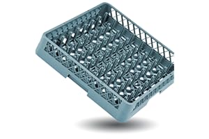 ‎GASTRONETTE Gastronette Spülkorb Korb Tellerkorb 64 Finger Teller Gläser Tassen Tabletts für die Gastronomie Spülmaschine Spülmaschinenkorb Universal aus Kunststoff 50x50 cm grobmaschig stapelbar Tablettkorb