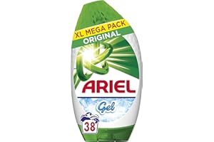 Ariel Washing Liquid Laundry Detergent Gel, 38 Washes, Original, Brrrilliant Stain Removal Even In 15˚C Or 15min