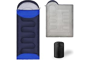 TWZ Sleeping Bag for Adults, 3-4 Seasons Single Sleeping Bag& Blanket 1.35kg Lightweight Waterproof Warm Outdoor Bedding for Camping, Hiking, Backpacking, Music Festival, with Carry Bag