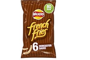 Walkers French Fries Worcester Sauce Multipack Snacks Crisps 6x18g