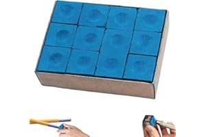 WNXBFO 12 Pcs Snooker Chalk, No‑Slip Oily Pool Chalk, Premium Billiard Pool Cue Chalks, Snooker Cue Chalk For Professional Billiard Players Enthusiasts Home Sports