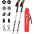 ATACAMA 2 Pack Hiking Sticks for Women Men Lightweight Aluminium Carbon Cork Handle - Foldable Collapsible Trekking Poles Pole - Nordic Walking Poles - Walking Poles for Men Walking Poles Women