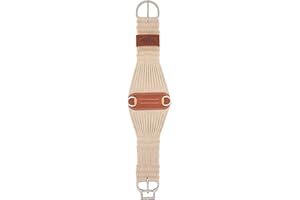 Weaver Equine ‎Roper Horse Cinch, Mohair Blend 27 Strand Saddle Cinch Girth with Smart Cinch Buckle, Western Horse Riding Supplies, ‎Natural