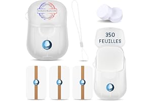 350 Feuilles de Savon pour les Mains, JaMoonLBV JmL® - Format Mini Poche - Porte savon - Boîte Voyage - Accessoire Camping, Trek, Randonnée - Plein Air - Feuille Savon Hydrosoluble, Papier Jetable WC