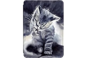 SGKITM Coque Kindle Paperwhite 2021 6.8" Cuir Flip Etui Silicone Ultra Mince Auto Veille ou Réveil Case Tour de La Forêt Ciel Etoilé Modèle Housse pour Kindle Paperwhite 11e Génération 2021 (3)