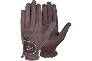 AK RIDING SPORTS LTD AK Gants d'équitation pour femmes, hommes et enfants avec pierres