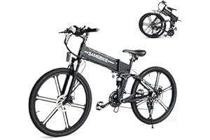 SAMEBIKE Bicicleta Eléctrica Adultos, 26'’ E-Bike con pedaleo asistido Batería 48V 10.4/12.5AH 150KG Carga Máxima, Bici Eléctricas de Montaña para Mujeres Hombres