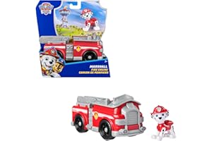 PAW PATROL - Marshall-Figur mit Feuerwehr-Fahrzeug, stabiles Basis-Fahrzeug (2025), authentisches Spielzeug zur Serie für Kinder ab 3 Jahren