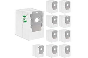 LOOHAOC 10 Bolsas de Aspiradora para Roomba 105 Combo/Vac, Plus 405 Combo/505 Combo,i7/i7+, i7Plus, i8/i8+, i3/i3+, i4/i4+, i6/i6+, j7/j7+, s9/s9+, s9Plus - Bolsas de Repuesto para Base de Limpieza
