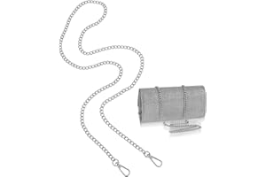 Jeffdad Cadena de 120 cm, cadena de metal para bolso, correa para el hombro, cadena de transporte, para manualidades, bolso de mano, para mujer, bolso de mano, cadena de repuesto