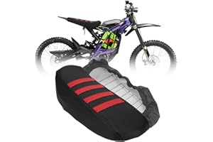JFG RACING Dirt Bike Seat Cover,Motorcycle Anti-Slip Pad Seat Cover for Sur-Ron X/S Sur Ron Light Bee Electric Bike-Red