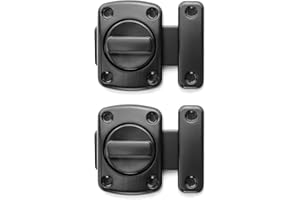 QWORK® - Serratura per Porta con viti per Porta Armadietto Finestra, 2 pezzi, colore: Nero