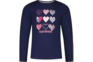 SALT AND PEPPER Mädchen Girls L/S Hearts Print Sequins T-Shirt