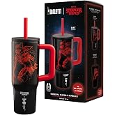 Bialetti Stranger Things Saplı Termos Bardak Pipetli Kapak - Karanlıkta Parlayan - M&uuml;kemmel Sıcaklık Koruma &Ouml;zelliği - Bulaşı