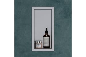 Mai & Mai Shower Niche Embedded Stainless Steel Flexible Shower Niche Wall Insert Silver 15 cm x 30 cm x 8.3 cm Wall Recess Shower Shelf Easy Assembly