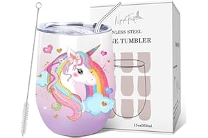 NymphFable 350ml Izolowany kubek podróżny z jednorożcem Kubek podróżny Termos Cafe Double Wall Thermos Cup