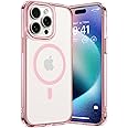TORRAS for iPhone 15 Pro Case with MagSafe, 12FT Military Grade Shockproof, 20W Safe & Fast Charging, Titanium Action Button, Magnetic Protective for iPhone 15 Pro Cover, Light Pink