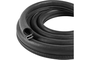 KIKERIKE Automotive Door Weather Stripping 20Ft/6.1M Car Door Rubber Edge Trim Seal Strip Gasket with Side Bulb for Car Bus Camper Boat RV Truck Doors