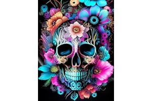 Mupmod 5D Diamond Painting Kits for Adults - Skull Diamond Art Kits Adults, DIY Full Drill Diamond Art Pictures for Home Wall Decor 30x40cm