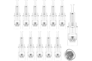 LOPHE 42 Pin Ersatz Nadeln Patrone,1 2 Stück Universalmodell Ersatznadeln Mikronadel Derma Pen, Microneedling Pen Nadelpatronen für Auto Micro Nadelroller Einstellbar Needling Pen (Schraubmund)