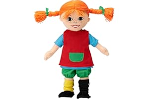 PIPPI LONGSTOCKING Micki & Friends 44371500 - Pippi długa skarpeta lalka 30 cm - lalka materiałowa - miś - lalka pluszowa - zdejmowana odzież - od 10 miesięcy