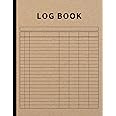 Log Book: Large Multipurpose with 7 Columns to Record Activity, Time, Inventory, Orders, Accounts, Income and Expenses, Vehicle Mileage and Maintenance, Blood Pressure and Sugar, or Visitors (Brown)