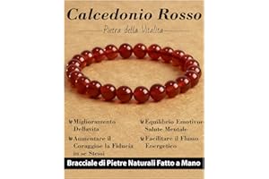 Landorilo Bracciale in Pietra Semipreziose Naturale Fatto a Mano Elastico per Donna Uomo, 8MM Pietre Gemme Rotonde Altamente Lucide Bracciali Yoga, Braccialetti Chakra