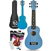 Fourtune Loki SP-21BL Soprano Mavi Ukulele Seti (Başlangı&ccedil; Seviye) (Mavi)
