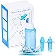 Neti Pot Sinus Rinse Kit Nose Wash Cleaner 300ML Nasal Rinse Sinus Rinse Bottle Pressure Rinse Nasal Irrigation for Adult and Kid BPA Free