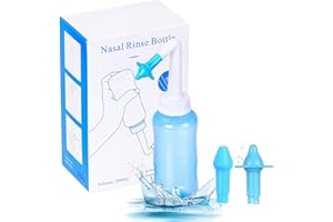 SHUUL Neti Pot Sinus Rinse Kit Nose Wash Cleaner 300ML Nasal Rinse Sinus Rinse Bottle Pressure Rinse Nasal Irrigation for Adult and Kid BPA Free