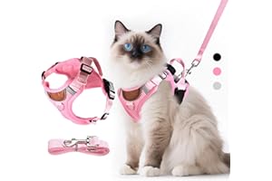 LUOJINYI Harnais anti-fuite pour chat (Rose, M)