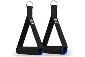 R2F RIGHT TO FIGHT R2F Resistance Band Exercise Fitness Band Grips Cable Machine Attachments, Pair Tricep,Bicep Workout Handle,Training,Strength,Cardio,Gym Accessories