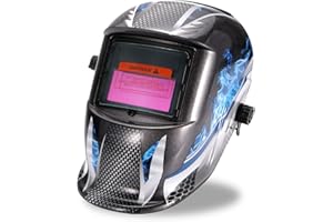 SUNJULY Masque de Soudure Actionné Solaire, Filtre de Soudure de Lentille de Masque de Soudure de Filtre de Lunettes de Soudure, Casque Photoélectrique de Soudure pour le Travail de Soudure