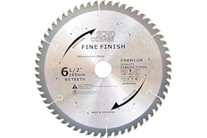 Echo Corner Piła łańcuchowa 165 mm brzeszczot do piły tarczowej 20 mm otwór 60 zębów do precyzyjnej obróbki przekroju drewna, drewna twardego, miękkiego drewna, laminatu, forniru, sklejki, płyty MDF,