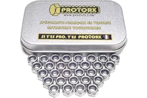 PROTORX Ecrou Autobloquant Frein Nylstop M5 : Boite 30 Pcs Indesserable Autofreiné Inox Bague Nylon de Blocage | Acier Inoxydable | Usage Interieur et Exterieur | Hexagonal (Diam. 5mm x 8mm) HI - Din985